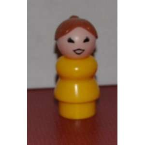  Little People Mother (Light Brown Plastic Hair & Yellow Plastic 