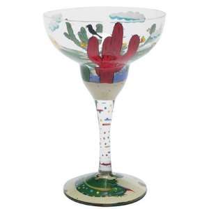 Red Cactus Margarita Glass by Lolita 