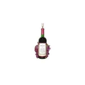  Vintage Tuscan Winery Merlot Wine Bottle & Grapes 