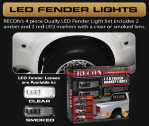 4pc Dually LED Fender Lights Smoke 11 12 Ford Superduty  
