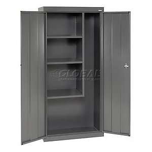  Janitorial Storage Cabinet 30x15x66   Charcoal Office 