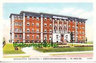 Christian Hospital Carter  Newstead St Louis Vintage PC  