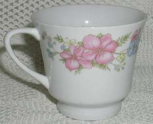 China Imported for Mccrory Stores Cup Pink Blue Yellow  