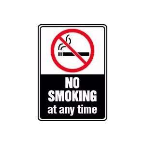  NO SMOKING AT ANY TIME (W/GRAPHIC) 7 x 5 Adhesive Dura 