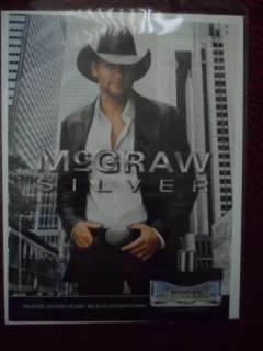 2011 Print Ad TIM McGraw Mens Silver Cologne Fragrance ~ Down Home 