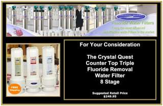 CRYSTAL QUEST TRIPLE FLUORIDE 8 STAGES WATER FILTER  