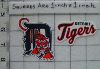 DETROIT TIGERS MLB Iron On Fabric Applique No Sew 2pc  