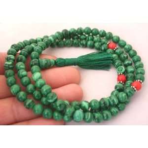  ~ Tibetan 108 Beads MALACHITE Mala/Markers ~ Everything 
