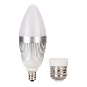   Watt Light Bulb Candelabra Base with Medium Base Converter, Soft White