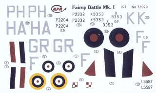 OOP Multimedia kit 1/72° MPM Fairey Battle Mk.I  