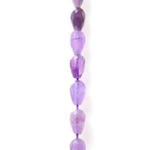  9x6mm Faceted Dog Teeth Amethyst Beads   16 Inch Strand 