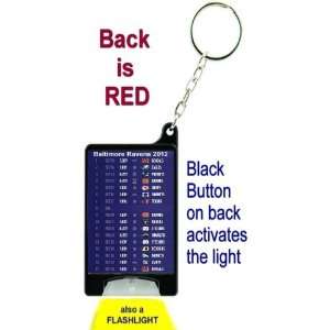  Baltimore Ravens 2012 NFL Schedule Flashlight Key Chain 