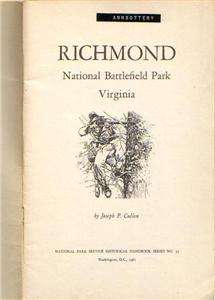 Civil War Richmond Battlefields by Joseph Cullen 1961  