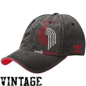 adidas Portland Trail Blazers Black Big Logo Hat  Sports 