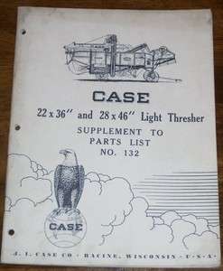 Case Light Thresher Parts Catalog 132  