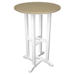  Polywood Contempo 24 Round Counter Height Table in White 