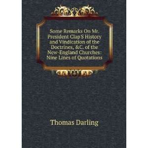   New England Churches Nine Lines of Quotations Thomas Darling Books