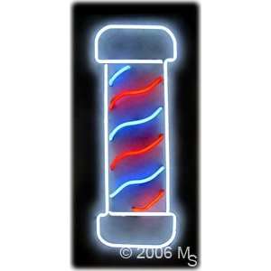 Neon Sign   Barber logo (vertical)   Large 13 x 32  