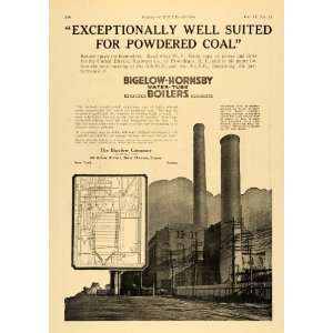  1924 Ad Bigelow Hornsby Water Tube Boiler Powdered Coal 