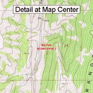 USGS Topographic Quadrangle Map   Big Park, Wyoming (Folded/Waterproof 