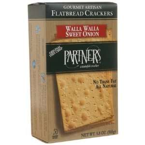 Partners Flatbread Crackers, Walla Walla Sweet Onion, 5.8 oz, 6 pk 