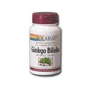  Solaray Ginkgo Biloba Extract 60mg 60 Caps Health 