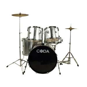  CODA DS 330 RD 5 Piece Drum Set, Red Musical Instruments