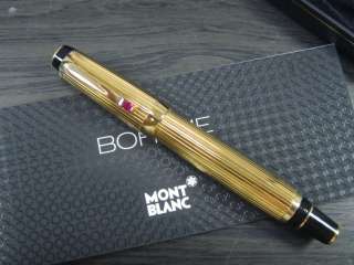 SuperB 〝VERY RARE〞Montblanc Boheme Stripes Gold Plated Rouge 