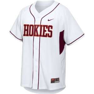  Virginia Tech Hokies White Nike Baseball Replica Jersey 