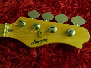Harmony Vintage 1982 Ash Body Maple Fretboard Neck Bass Guitar  