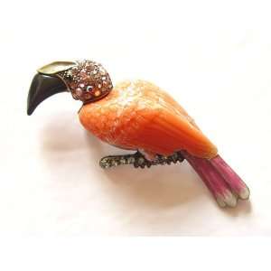   Rhinestone Woodpecker Bird Fashion Costume Jewel Pin Brooch Jewelry