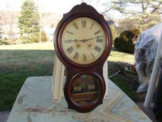 Antique Double Dial Calendar Clock Ithaca office No.4 Model  