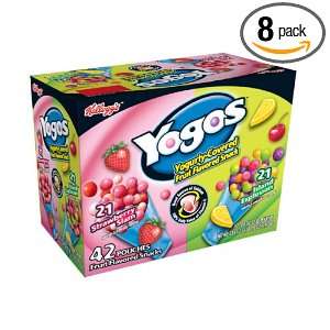 Kelloggs YoGos Variety Pack, 4.8 Ounce, 6 Count Boxes (Pack of 8)