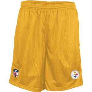  Pittsburgh Steelers Gold Youth Coaches Mesh Shorts Sports 