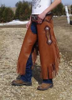 Rockin K Ranch Custom Made Wild Rose Ladies Cowgirl Chinks  