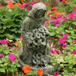   St. Fiacre in the Garden Statue, Tea Stain Patio, Lawn & Garden