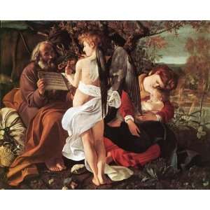   24x36 Inch, painting name Rest on Flight to Egypt, By Caravaggio