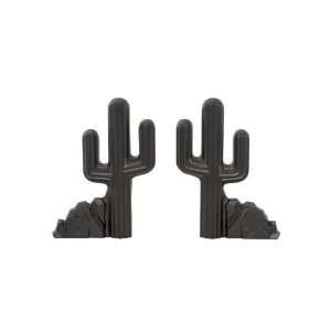  UniFlame Black Cast Iron Cactus Andirons