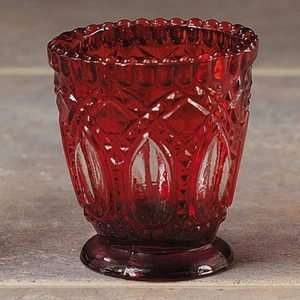  Red Victorian Glass Votive Candle Holder Wedding