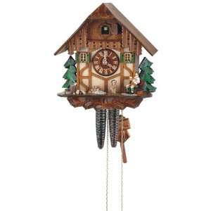  Cuckoo Clock Black Forest house with wood chopper