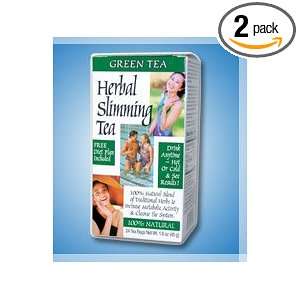  (2 Pack) Slimming Tea Green Tea 24 Tea Bags Health 
