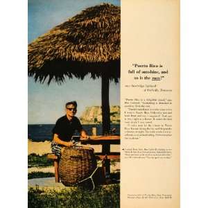  1958 Ad Puerto Rico Sunshine Rum Dan Caldwell Beach 