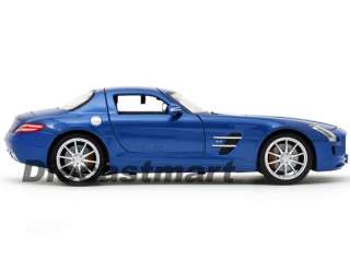 MAISTO 118 MERCEDES BENZ SLS AMG NEW DIECAST MODEL CAR METALLIC BLUE 