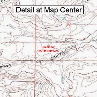   Topographic Quadrangle Map   Blackleaf, Montana (Folded/Waterproof