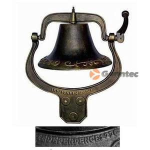 HD Cast Iron Independence Bell #2 Farm Dinner School Durable Heavy 