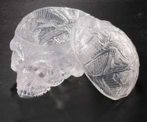 Resin Kapala Carved Crystal 11 Human Skull Storage Box  