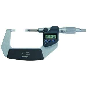 Mitutoyo 422 361 LCD Blade Micrometer, Ratchet Stop, 1 2/25.4 50.8mm 