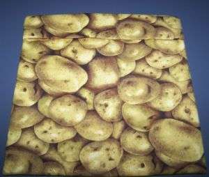 Microwave Potato Print Fabric Cooking Baking Bag 100% Cotton  