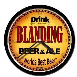  BLANDING beer and ale cerveza wall clock 