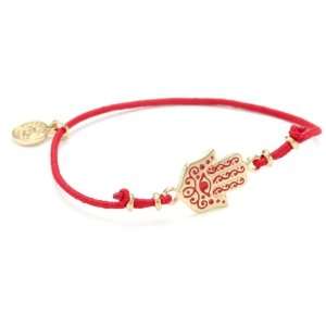  Blee Inara Elastic Bracelet with Gold Painted Enamel Hamsa 